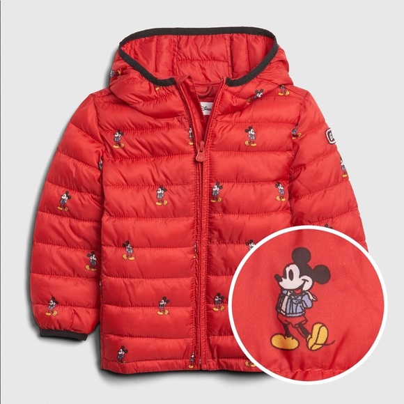 Gap Disney Mickey Mouse Puffer Jacket 